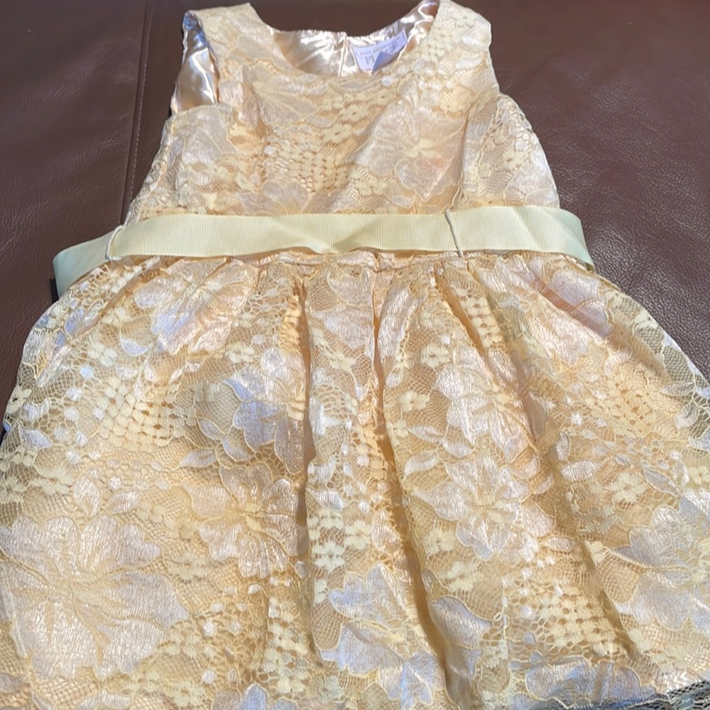 Yellow lace dress